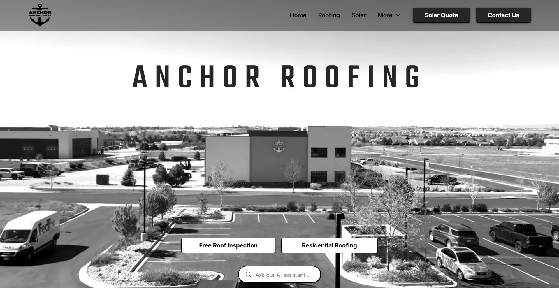 Anchor Roofing & Construction website preview