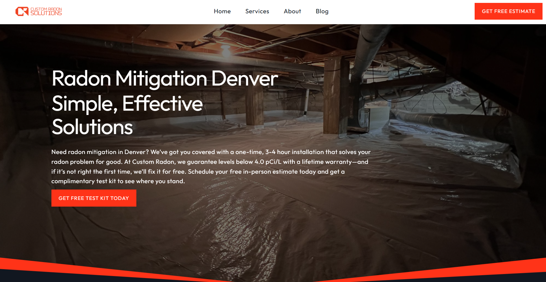 Custom Radon website preview